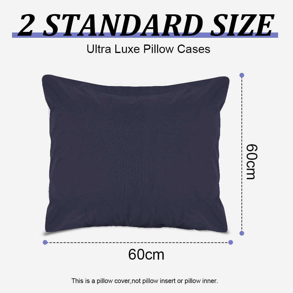 Waterproof pillowcases with zipper, 2-pack, waterproof pillowcases, super soft, breathable, noiseless