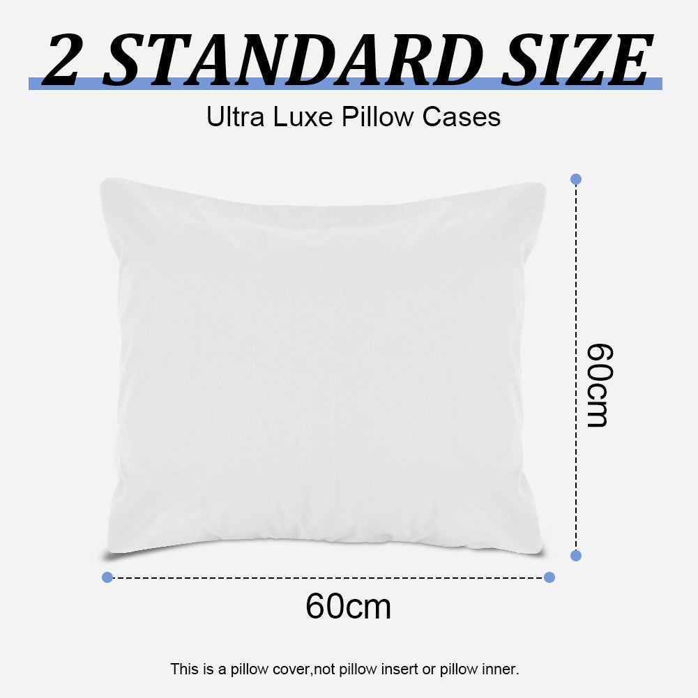 Waterproof pillowcases with zipper, 2-pack, waterproof pillowcases, super soft, breathable, noiseless