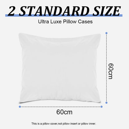 Waterproof pillowcases with zipper, 2-pack, waterproof pillowcases, super soft, breathable, noiseless