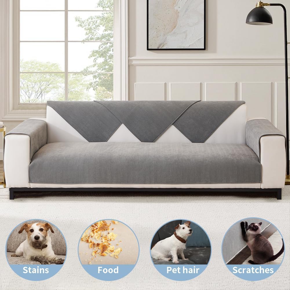 sofa covers, suitable for 1/2/3/4 seater sofas, made of chenille fabric, corner sofa covers, L-shaped sofa covers, cat sofa covers, wrinkle and scratch resistant, washable and U-shaped corner sofa covers with non-slip properties.
