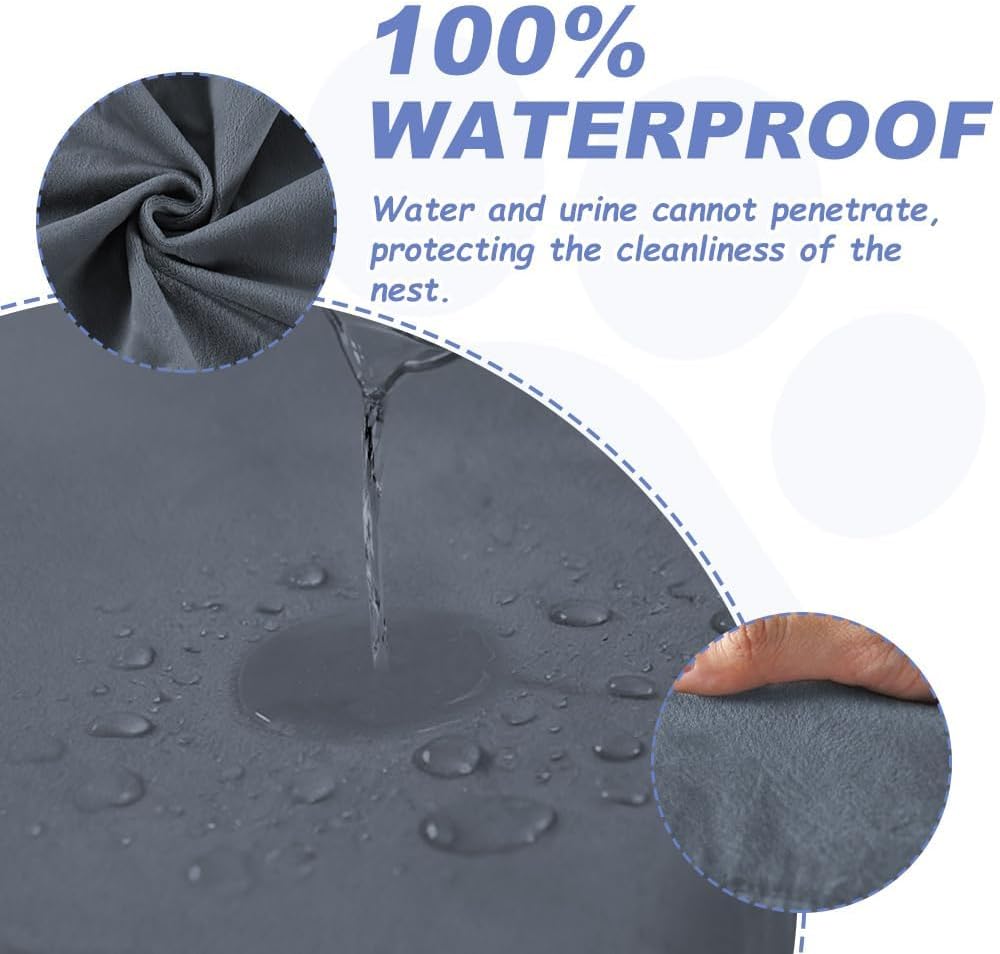 100% waterproof replacement cover for dog bed, soft plush cover, velvet mattress cover for dogs, washable, removable dog cover, dog mattress insert with elastic band