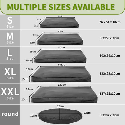 100% Waterproof Replacement Cover for Dog Bed, Replacement Cover for Dog Mat, Washable, Removable Dog Mattress Cover, Dog Mattress Insert with Zipper
