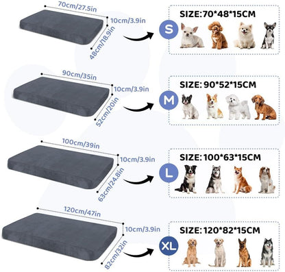 100% waterproof replacement cover for dog bed, soft plush cover, velvet mattress cover for dogs, washable, removable dog cover, dog mattress insert with elastic band