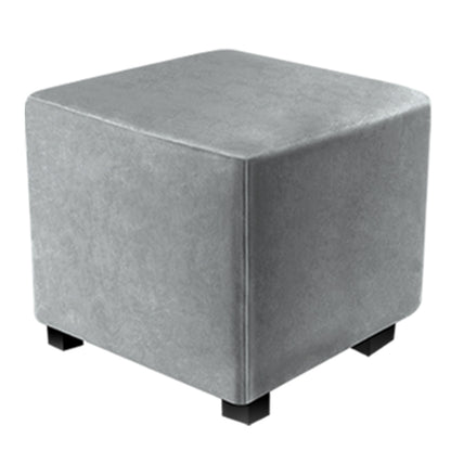 Ottoman Covers Slipcover Square Ottoman Covers Protector for Footrest Foot Stool Furniture Stretch Comfortable Velvet with Elastic Bottom