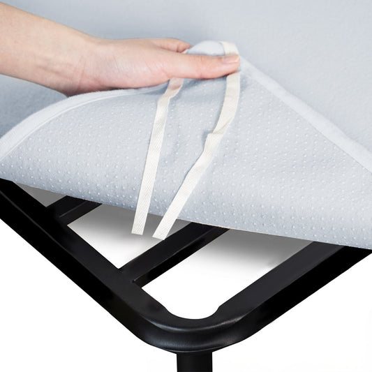 Anti-slip mattress protector, suitable for box spring beds and slatted frames, breathable felt mattress protector with corner straps to secure the mattress