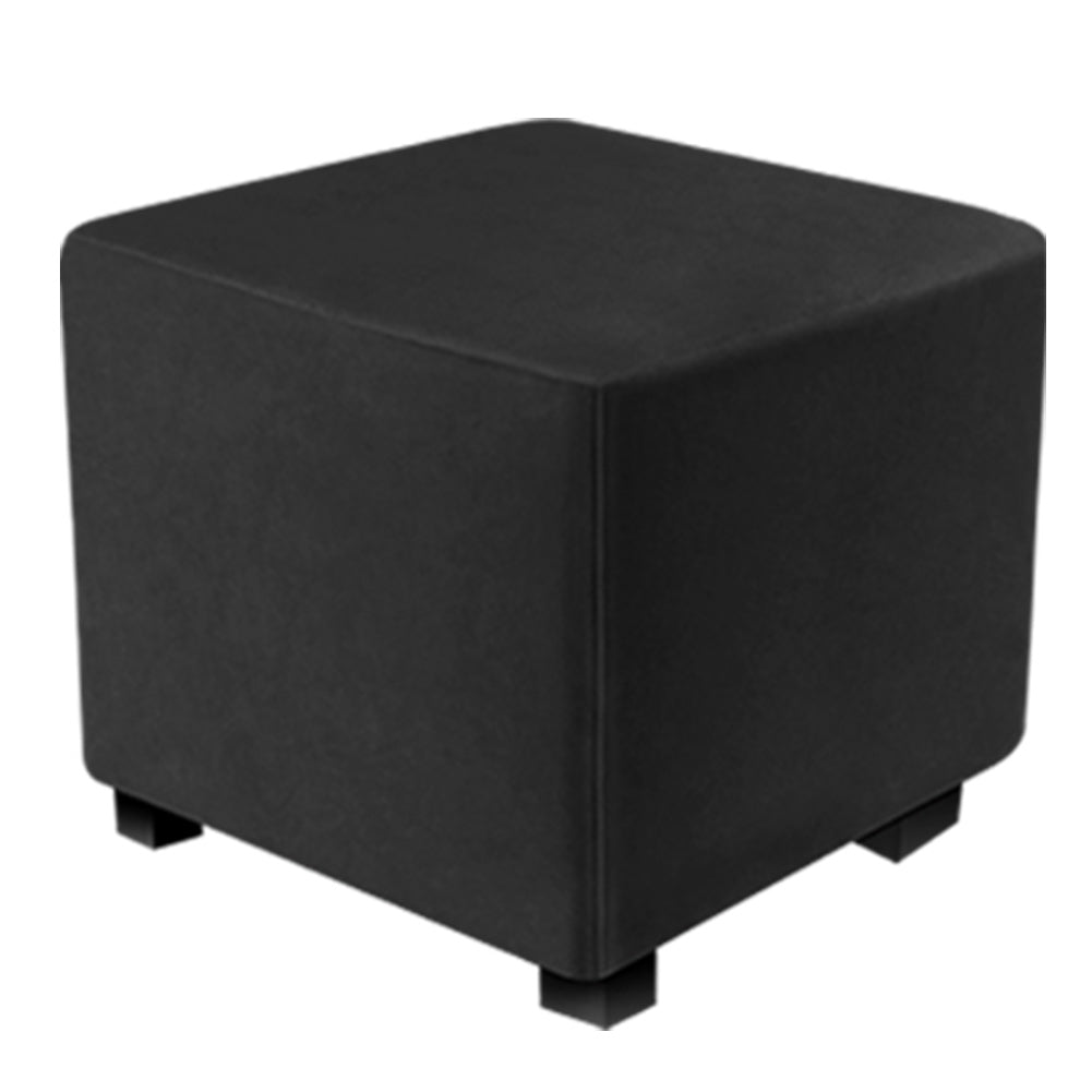 Ottoman Covers Slipcover Square Ottoman Covers Protector for Footrest Foot Stool Furniture Stretch Comfortable Velvet with Elastic Bottom