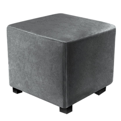 Ottoman Covers Slipcover Square Ottoman Covers Protector for Footrest Foot Stool Furniture Stretch Comfortable Velvet with Elastic Bottom