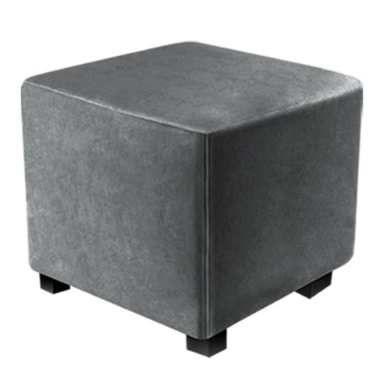 Ottoman Covers Slipcover Square Ottoman Covers Protector for Footrest Foot Stool Furniture Stretch Comfortable Velvet with Elastic Bottom