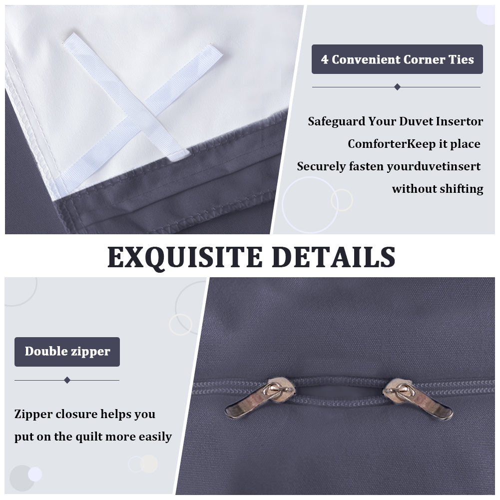 Waterproof duvet cover, comforter protector, waterproof, anti-incontinence, suitable for pets, cats and dogs, children, elderly people, double zipper