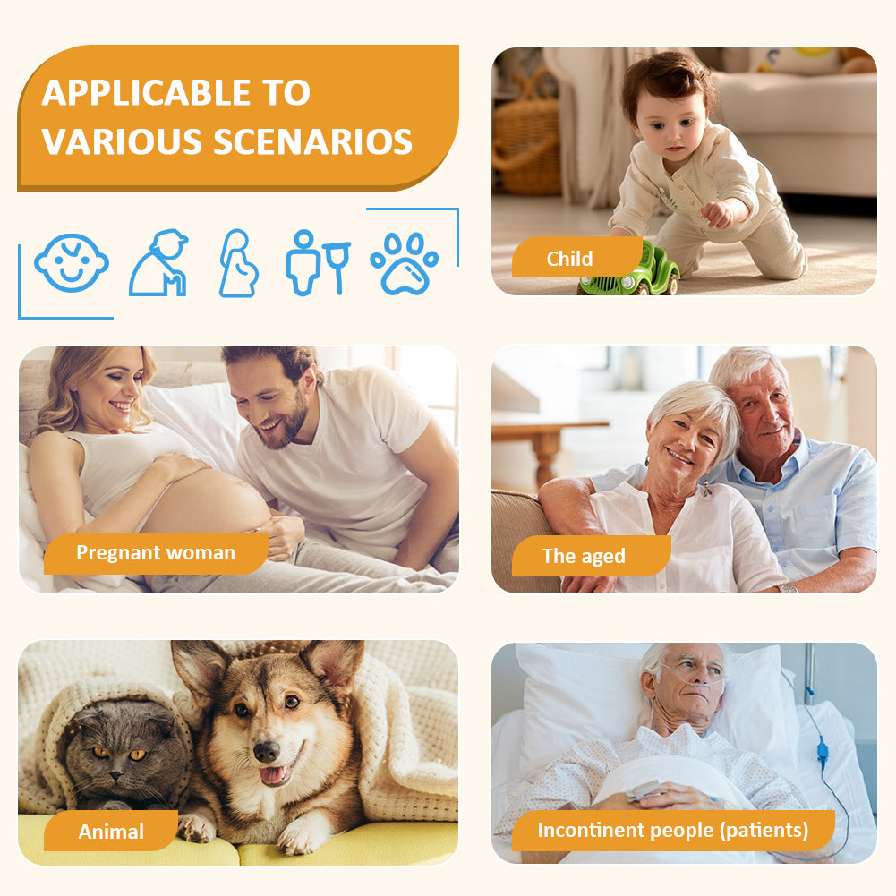 Washable incontinence pad 85x90 cm, waterproof and absorbent mattress protector, reusable bed pad, breathable incontinence bed pad, for adults and children