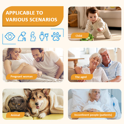 Washable incontinence pad 85x90 cm, waterproof and absorbent mattress protector, reusable bed pad, breathable incontinence bed pad, for adults and children