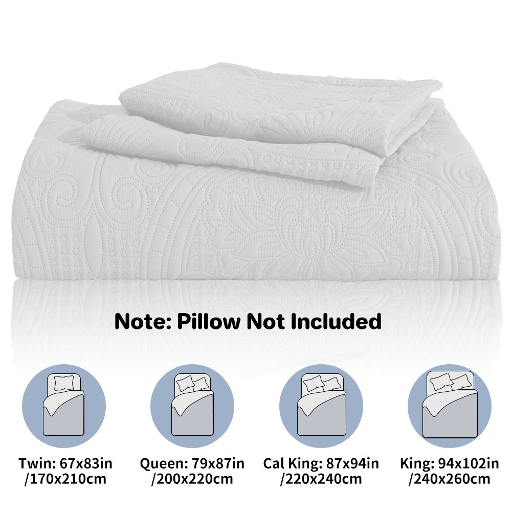 Bedspread/Throw 240x260cm, Sheet Protector Bedroom Blanket, Quilted Blanket with Double-Sided Design, Multifunctional Lightweight Quilted Blanket for Sofas and Daybeds