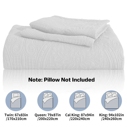 Bedspread/Throw 240x260cm, Sheet Protector Bedroom Blanket, Quilted Blanket with Double-Sided Design, Multifunctional Lightweight Quilted Blanket for Sofas and Daybeds