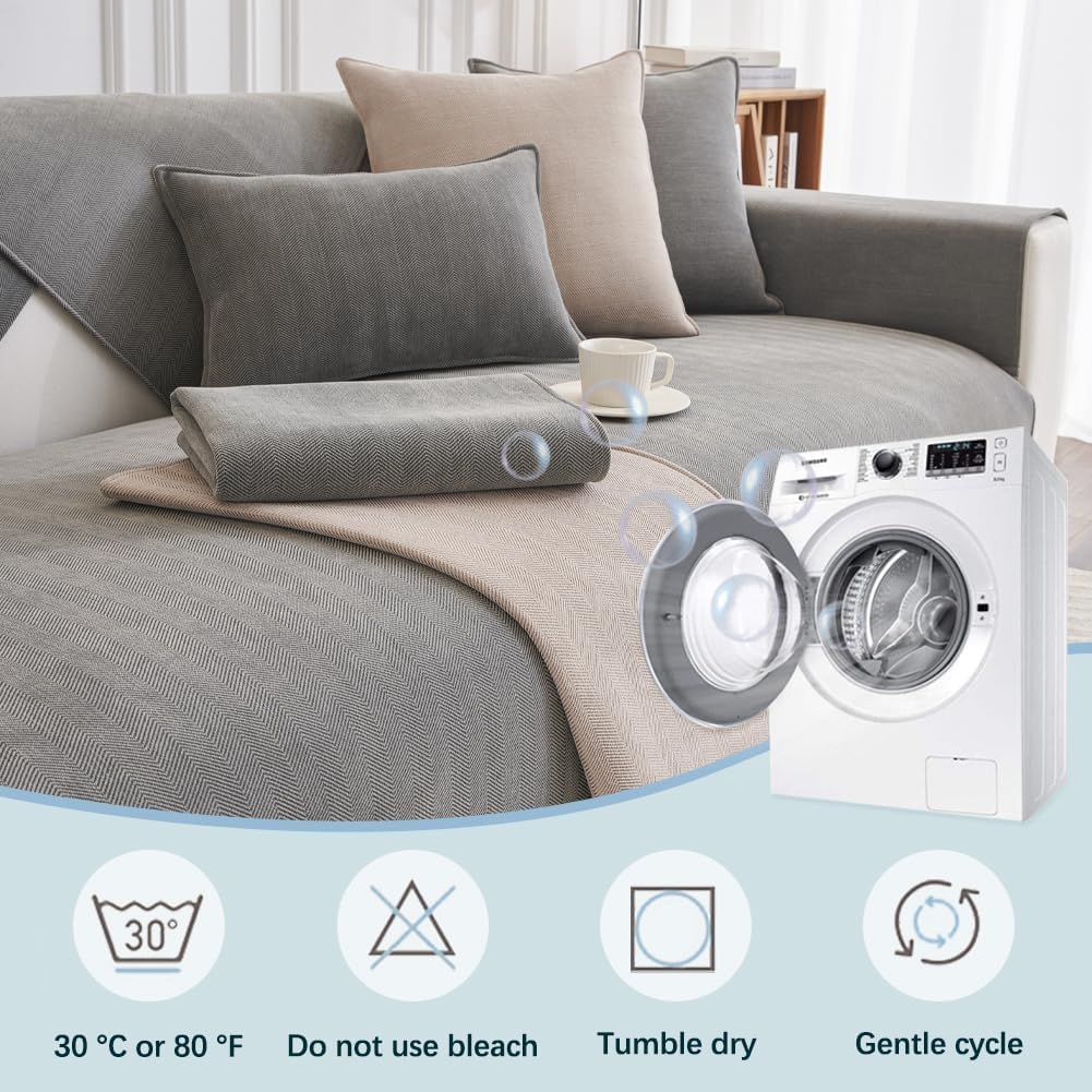 sofa covers, suitable for 1/2/3/4 seater sofas, made of chenille fabric, corner sofa covers, L-shaped sofa covers, cat sofa covers, wrinkle and scratch resistant, washable and U-shaped corner sofa covers with non-slip properties.