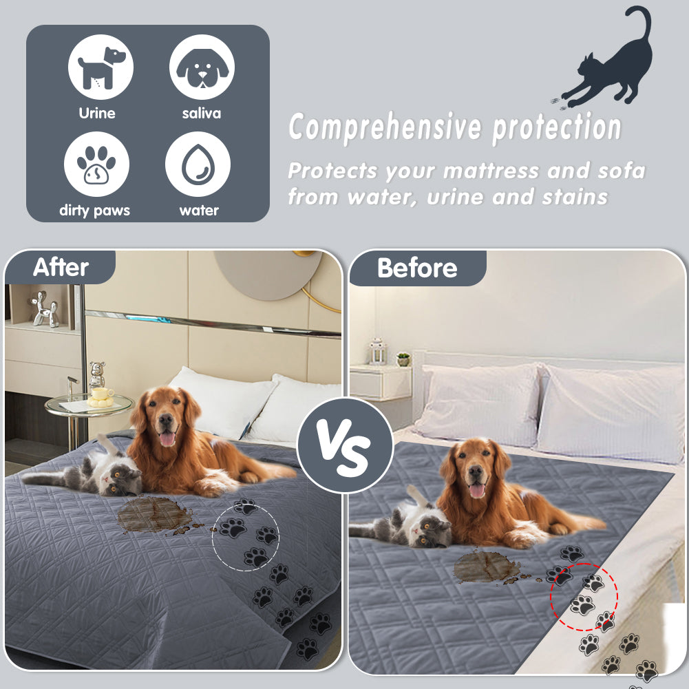 Waterproof sofa cover for dogs, 100% waterproof dog blanket, sofa protector, bed cover with anti-slip particles, furniture protector for dogs, cats and pets
