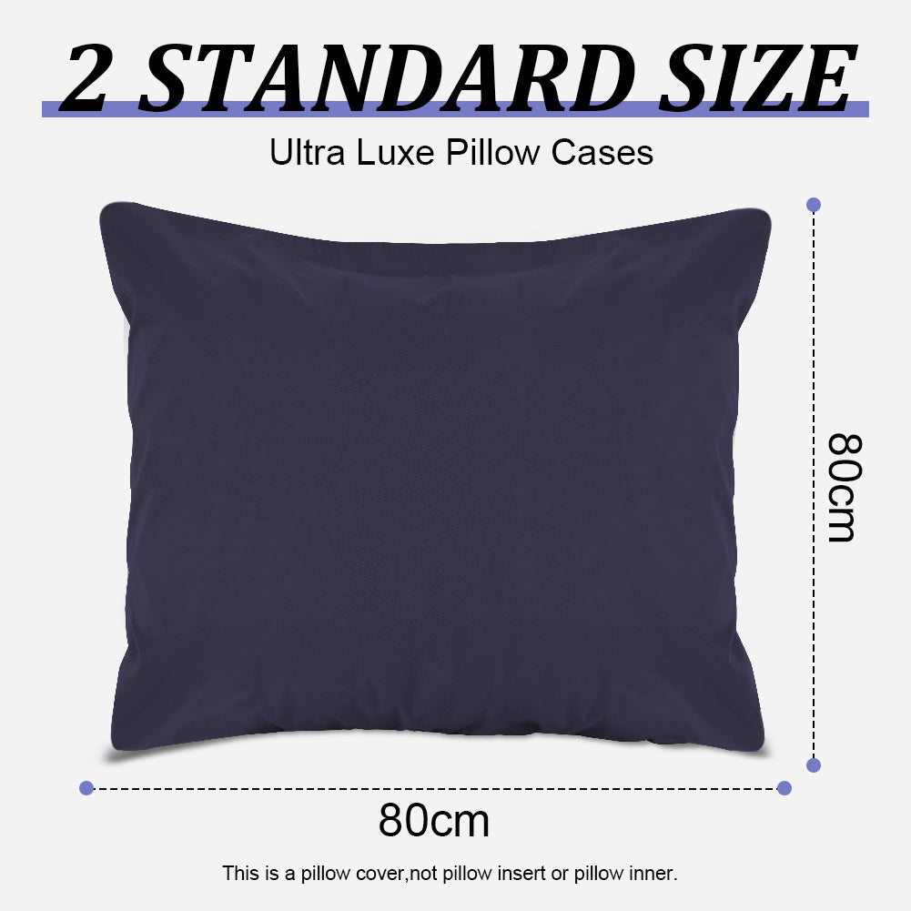 Waterproof pillowcases with zipper, 2-pack, waterproof pillowcases, super soft, breathable, noiseless