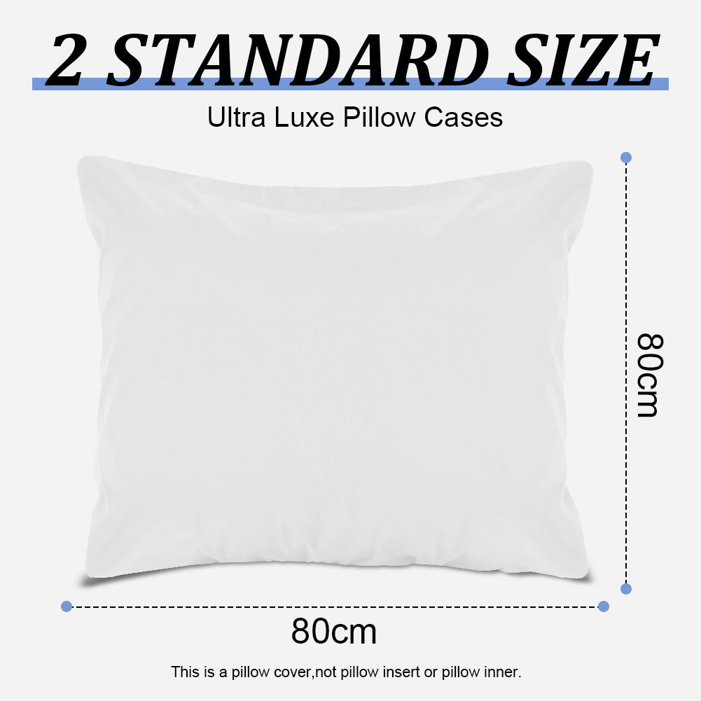 Waterproof pillowcases with zipper, 2-pack, waterproof pillowcases, super soft, breathable, noiseless