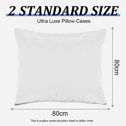 Waterproof pillowcases with zipper, 2-pack, waterproof pillowcases, super soft, breathable, noiseless