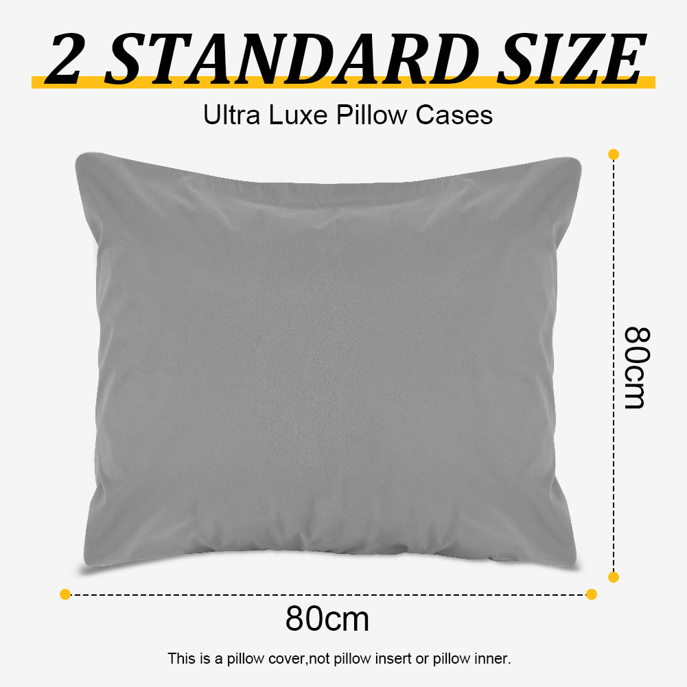 Waterproof pillowcases with zipper, 2-pack, waterproof pillowcases, super soft, breathable, noiseless