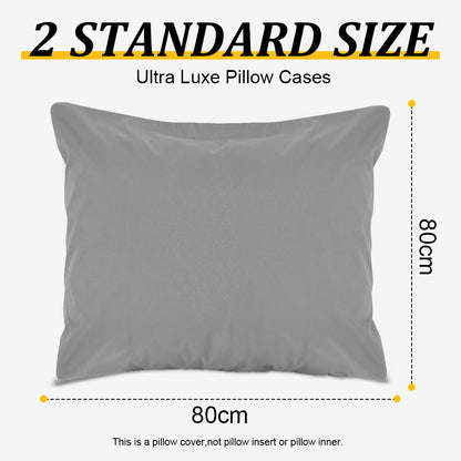 Waterproof pillowcases with zipper, 2-pack, waterproof pillowcases, super soft, breathable, noiseless