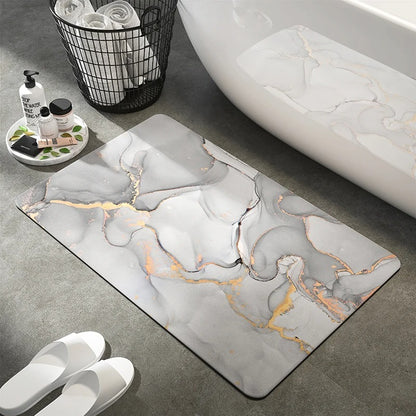 Luxury Diatom Mud Bath Mat Super Absorbent Bathroom Carpet Waterproof Toilet Foot Mats Non-slip Shower Rug Pad Entrance Doormat