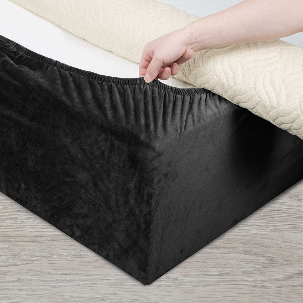 Velvet bed frame cover, bed bottom cover, an alternative to traditional bed skirts, with full elastic band coverage under the bed, easy to install.