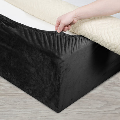 Velvet bed frame cover, bed bottom cover, an alternative to traditional bed skirts, with full elastic band coverage under the bed, easy to install.