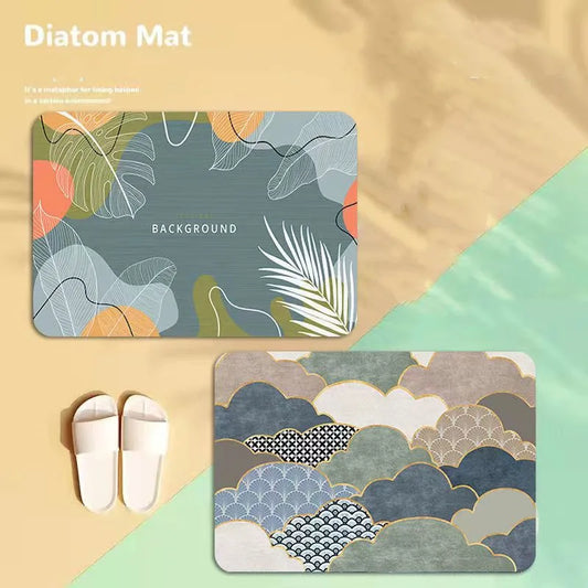 Absorb Mat Modern Minimalist Diatom Mud Floor Mat Absorbent Non-Slip Bathroom Kitchen Foot Pad Decorative Rug