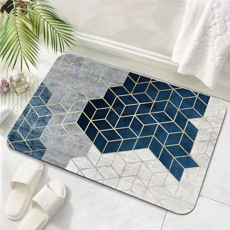 Absorb Mat Modern Minimalist Diatom Mud Floor Mat Absorbent Non-Slip Bathroom Kitchen Foot Pad Decorative Rug