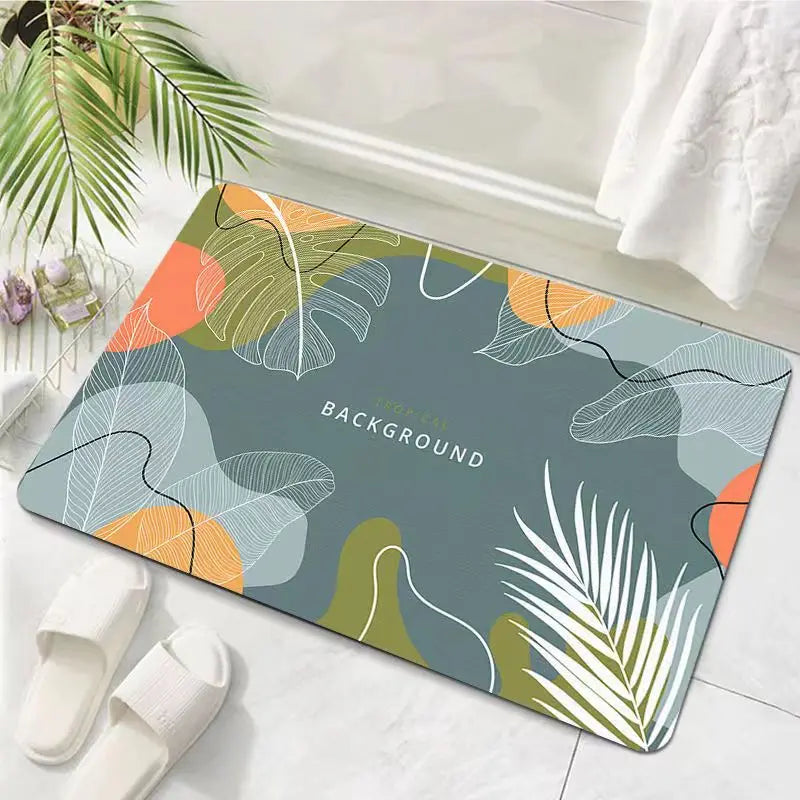 Absorb Mat Modern Minimalist Diatom Mud Floor Mat Absorbent Non-Slip Bathroom Kitchen Foot Pad Decorative Rug