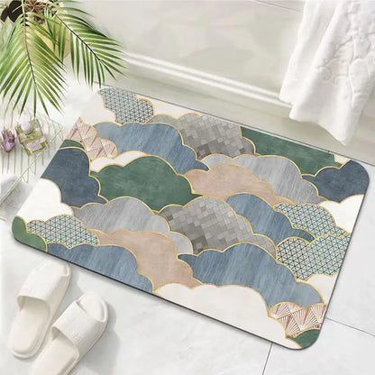 Absorb Mat Modern Minimalist Diatom Mud Floor Mat Absorbent Non-Slip Bathroom Kitchen Foot Pad Decorative Rug