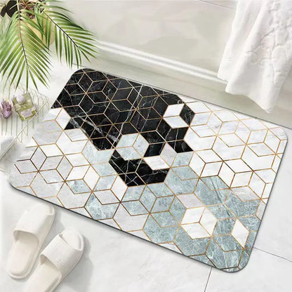 Absorb Mat Modern Minimalist Diatom Mud Floor Mat Absorbent Non-Slip Bathroom Kitchen Foot Pad Decorative Rug