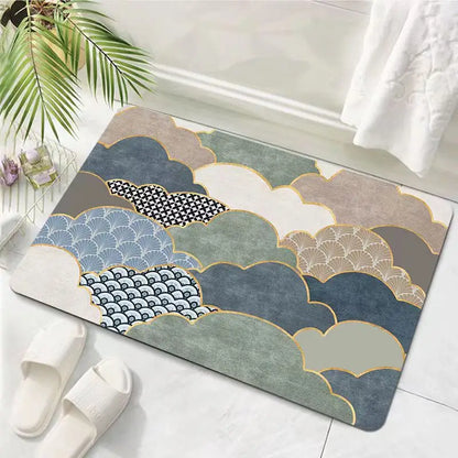 Absorb Mat Modern Minimalist Diatom Mud Floor Mat Absorbent Non-Slip Bathroom Kitchen Foot Pad Decorative Rug