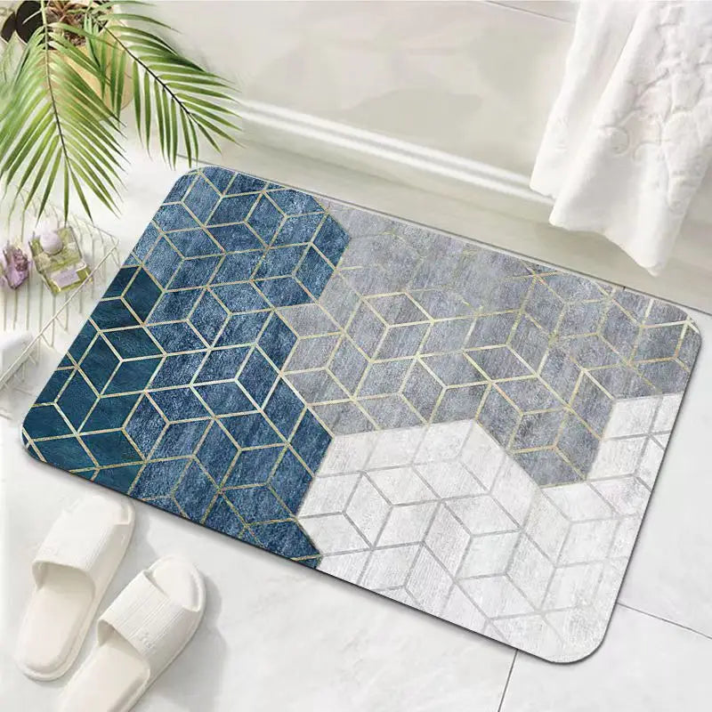 Absorb Mat Modern Minimalist Diatom Mud Floor Mat Absorbent Non-Slip Bathroom Kitchen Foot Pad Decorative Rug