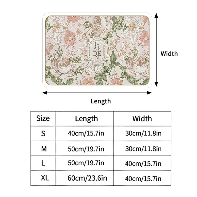 Absorbent Tableware Mats Dish Drying Mat Drain Pad Heat Resistant Counter Top Mat Non-slip Draining Placemat Kitchen Accessories