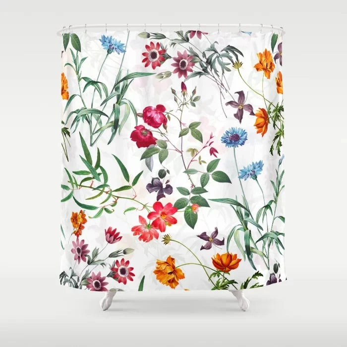 Abstract Plant Character Monkey Flower Bathroom Curtain Home Decor Waterproof Personality Shower Curtain cortina de la ducha