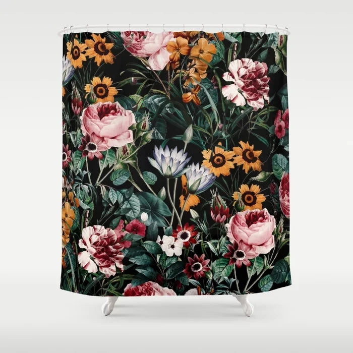 Abstract Plant Character Monkey Flower Bathroom Curtain Home Decor Waterproof Personality Shower Curtain cortina de la ducha