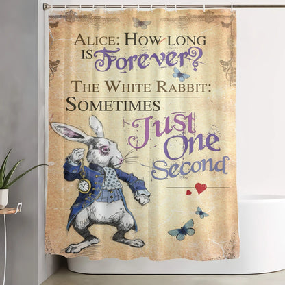 Alice In Wonderland Party Decorations Backdrop Shower Curtain,Fantasy Landscape Mushroom Art,Cloth Fabric for Bathroom Set,Hooks