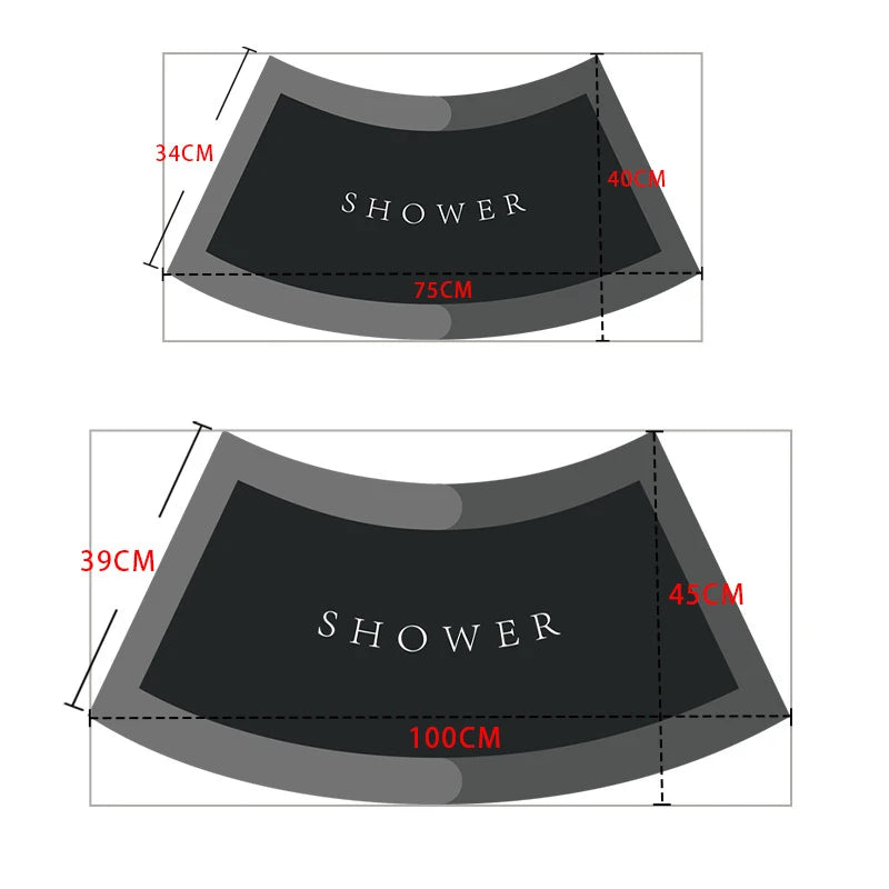 Bathroom Floor Mat Diatom Mud Bathroom Semi-circular Arc-shaped Water-absorbing Quick-drying Door Step Foot Pad Anti-slip Mat