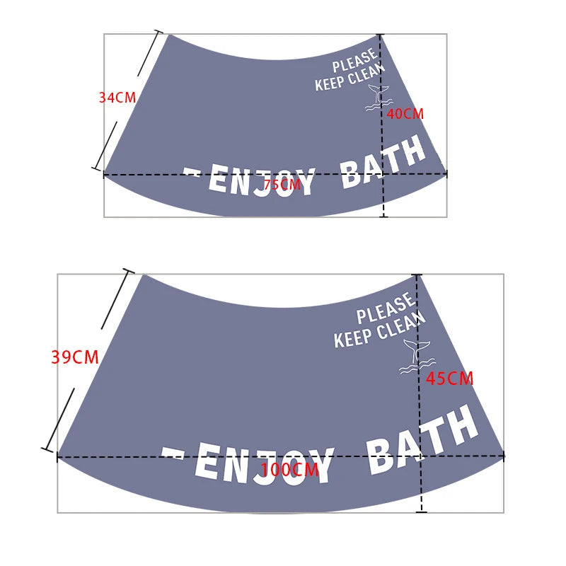 Bathroom Floor Mat Diatom Mud Bathroom Semi-circular Arc-shaped Water-absorbing Quick-drying Door Step Foot Pad Anti-slip Mat