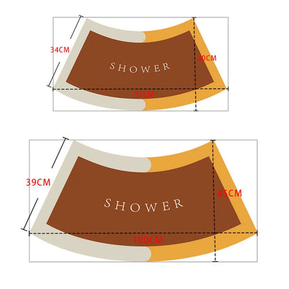 Bathroom Floor Mat Diatom Mud Bathroom Semi-circular Arc-shaped Water-absorbing Quick-drying Door Step Foot Pad Anti-slip Mat