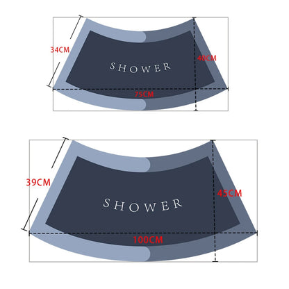 Bathroom Floor Mat Diatom Mud Bathroom Semi-circular Arc-shaped Water-absorbing Quick-drying Door Step Foot Pad Anti-slip Mat