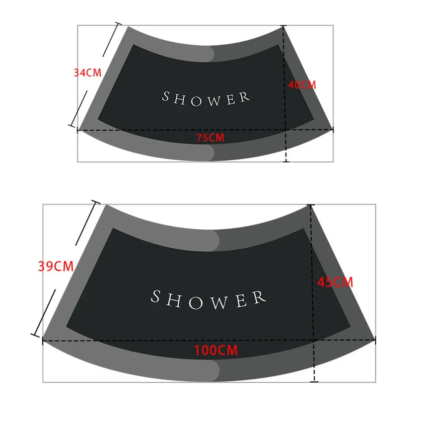 Bathroom Floor Mat Diatom Mud Bathroom Semi-circular Arc-shaped Water-absorbing Quick-drying Door Step Foot Pad Anti-slip Mat