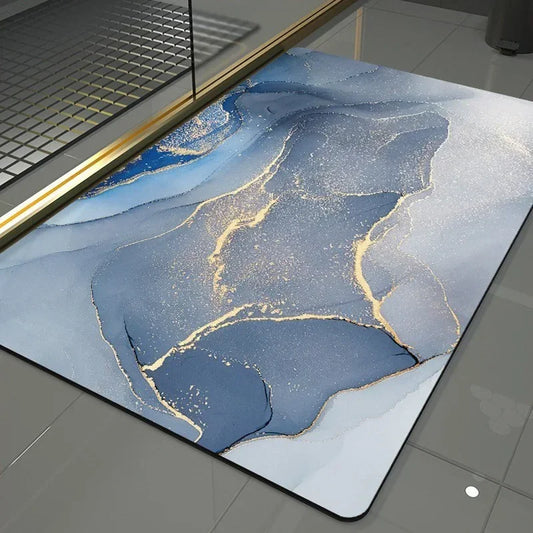 Bathroom Rugs Soft Diatomaceous Earth Floor Mat Super Absorbent Toilet Carpet Door Foot Mats Bath Non-slip Rubber Shower Rug Pad