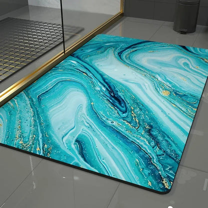 Bathroom Rugs Soft Diatomaceous Earth Floor Mat Super Absorbent Toilet Carpet Door Foot Mats Bath Non-slip Rubber Shower Rug Pad