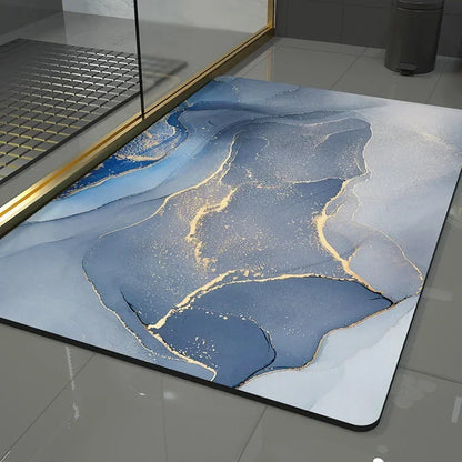 Bathroom Rugs Soft Diatomaceous Earth Floor Mat Super Absorbent Toilet Carpet Door Foot Mats Bath Non-slip Rubber Shower Rug Pad