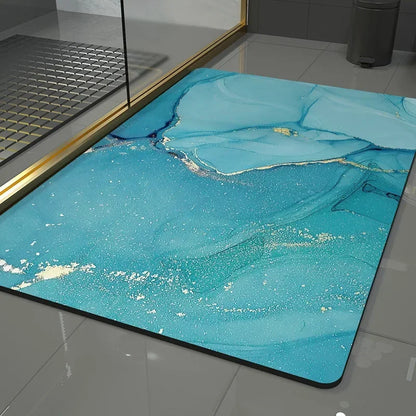 Bathroom Rugs Soft Diatomaceous Earth Floor Mat Super Absorbent Toilet Carpet Door Foot Mats Bath Non-slip Rubber Shower Rug Pad