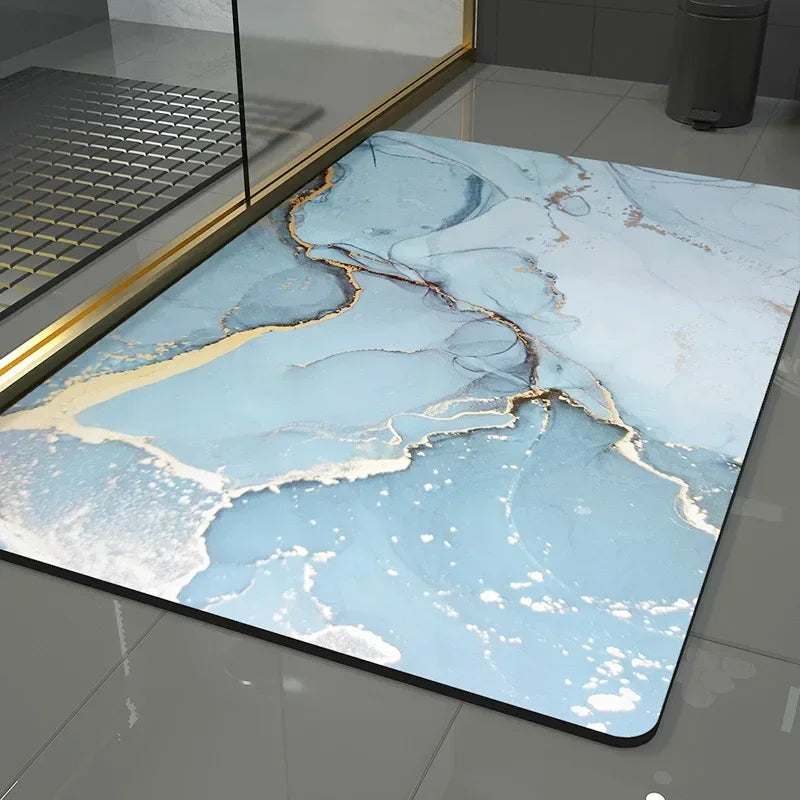 Bathroom Rugs Soft Diatomaceous Earth Floor Mat Super Absorbent Toilet Carpet Door Foot Mats Bath Non-slip Rubber Shower Rug Pad