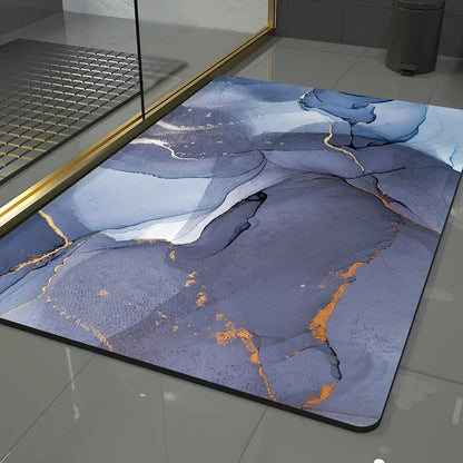 Bathroom Rugs Soft Diatomaceous Earth Floor Mat Super Absorbent Toilet Carpet Door Foot Mats Bath Non-slip Rubber Shower Rug Pad