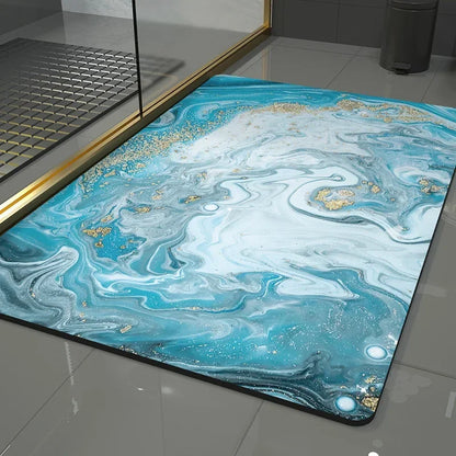 Bathroom Rugs Soft Diatomaceous Earth Floor Mat Super Absorbent Toilet Carpet Door Foot Mats Bath Non-slip Rubber Shower Rug Pad